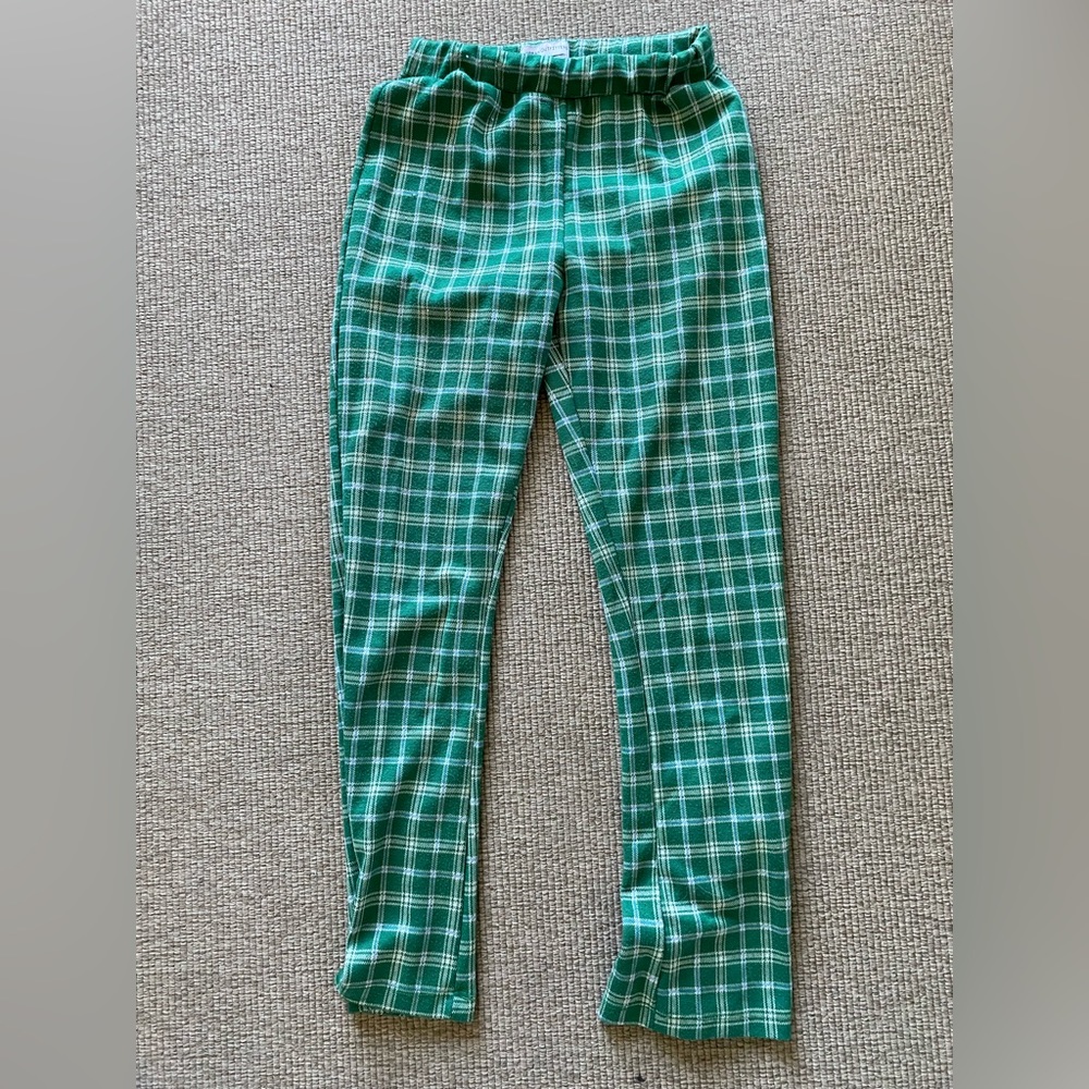 Plaid flare pants